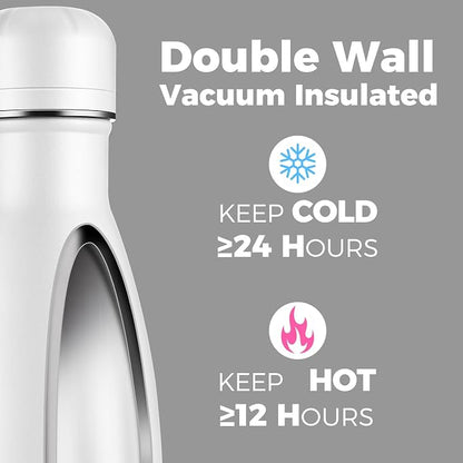 Volhoply 17oz Stainless Steel Water Bottles Bulk, Leakproof Insulated Metal - Image 3