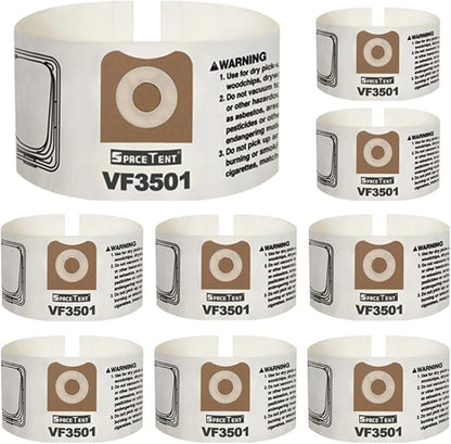 SpaceTent 9 Pack VF3501 Shop Vac Bags Size C, compatible by SpaceTent