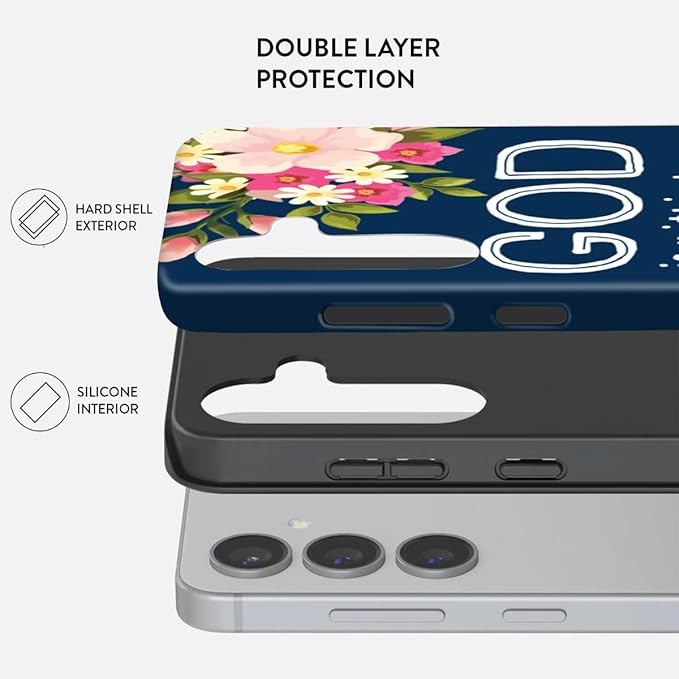 Compatible for Samsung Galaxy S24 FE 5G Case, Dual Layer Heavy Duty 2 in 1 - Image 2