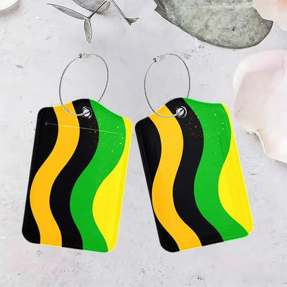 2Pcs Abstract Wave Luggage Tags - Image 4