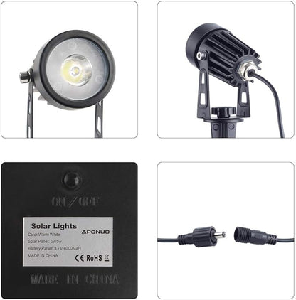 APONUO Metal Solar Spot Lights Outdoor - Image 5