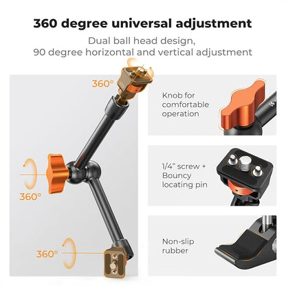 K&F CONCEPT 11" Magic Arm Clamp - Image 3