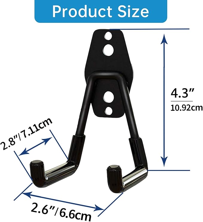 GeeWatom Garage Storage Utility Hooks，Garage Garden Tool Organizer，Steel Wall - Image 2