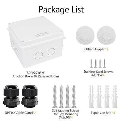 LeMotech Junction Box, Electrical Box IP65 Water Resistant Dustproof ABS - Image 7