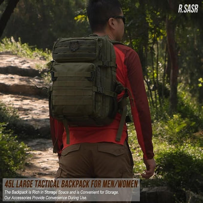 45L Tactical Backpack for Men Women, Military Assault Pack - Image 5