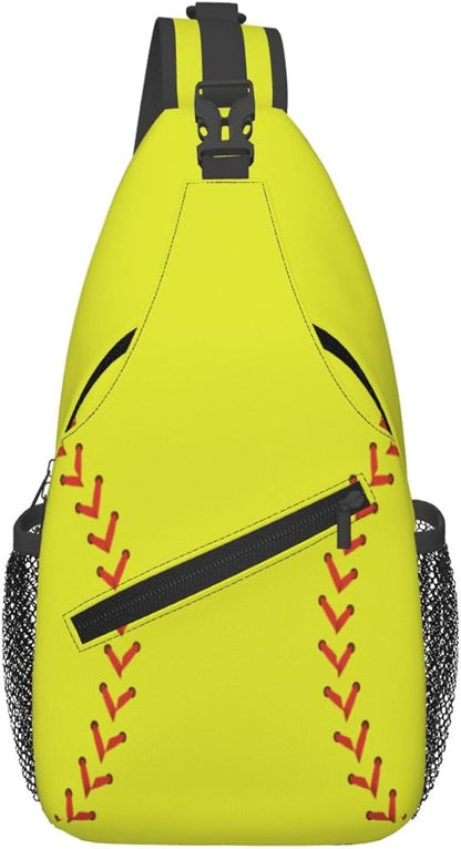 Softball Sling Bag For Women Men Fashion Backpack Crossbody Softball Shoulder by Unknown