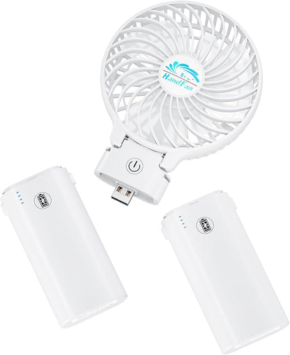 HandFan 10400mAh Portable Hand held Fan, 40Hrs Long-Lasted Hand Fan Rechargeable by HandFan