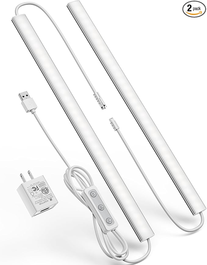 Plug-in Under Cabinet Lighting, Dimmable Counter Lights by Vovamo
