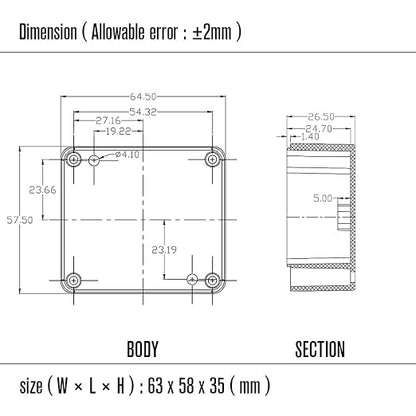 LeMotech Electrical Box ABS Plastic Project Box IP65 Waterproof Junction Box - Image 8