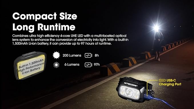 Nitecore NU30 500 Lumen LED Rechargeable Headlamp - Image 8