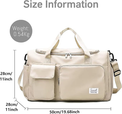 Suruid Sports Gym Bag with Shoes Compartment Travel Duffel Bag with Dry Wet - Image 2