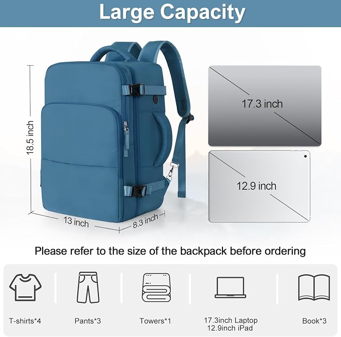 Sinaliy Travel Backpack, Carry on Flight Approved Backpack - Image 9