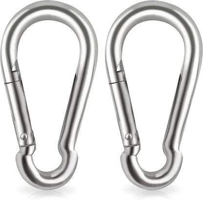 Locking Carabiner Clips, Stainless Steel Spring Snap Hook Locking Carabiner by Acquwistach