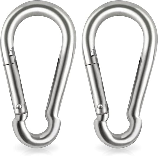 Locking Carabiner Clips, Stainless Steel Spring Snap Hook Locking Carabiner by Acquwistach