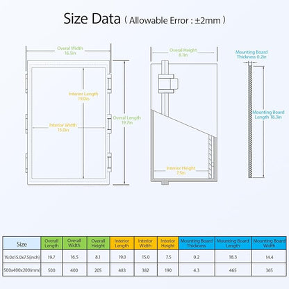 Electrical Box IP65 Waterproof ABS Plastic Enclosure Outdoor and Indoor Project - Image 2