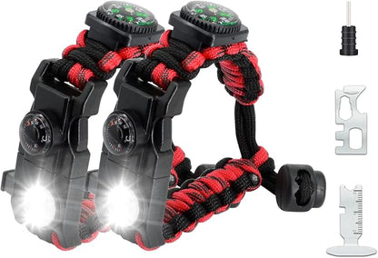 20 in 1 Survival Paracord Bracelet Adjustable Gear Kit by NVioAsport