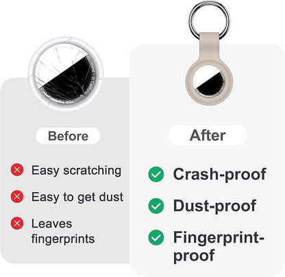 Linsaner Case for AirTag 2nd Gen & 1st Gen, Silicone Holder Keychain Key Ring - Image 2