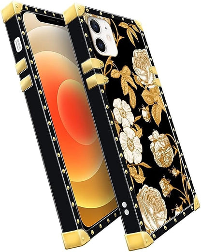 Compatible with iPhone 11 Case, Blooming Rose Golden Flower Luxury Golden - Image 3