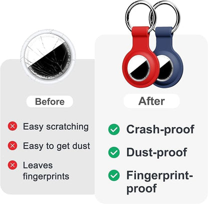 Linsaner Holder for AirTag 2nd Gen & 1st Gen, Silicone Case Keychain Key Ring - Image 6