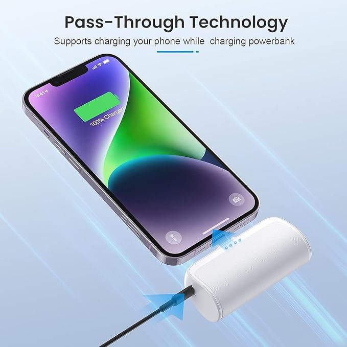 Mini Portable Charger for iPhone 5200mAh, 20W PD Fast Charging Power Bank for - Image 4