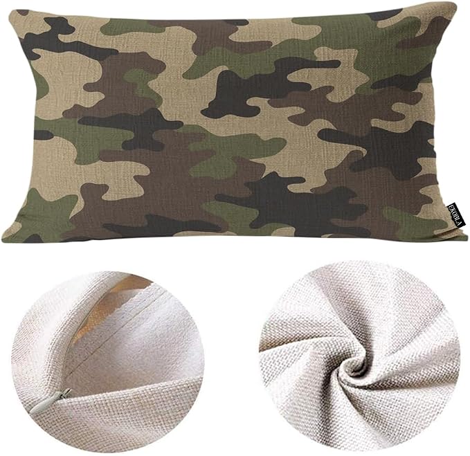 EKOBLA Decorative Pillow Cushion Covers Camouflage Pattern Military Combat - Image 6