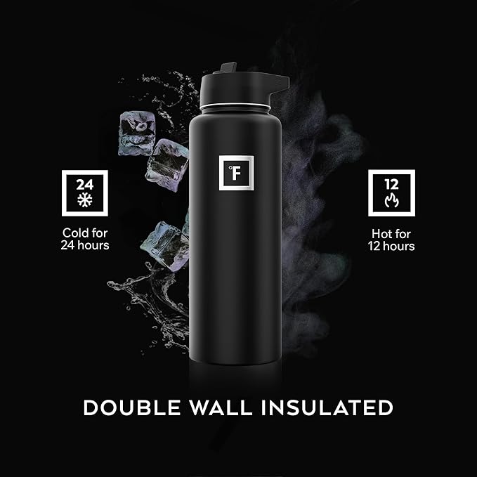 IRON °FLASK Camping & Hiking Hydration Flask - 40 oz Dark Night - Image 4