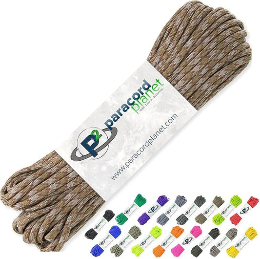 Paracord Planet 100 Feet Hanks Parachute 550 Cord Type III 7 Strand Paracord by ParacordPlanet
