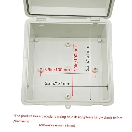 Zulkit 2pcs Junction Box ABS Plastic Dustproof Waterproof IP65 Electrical Boxes - Image 5