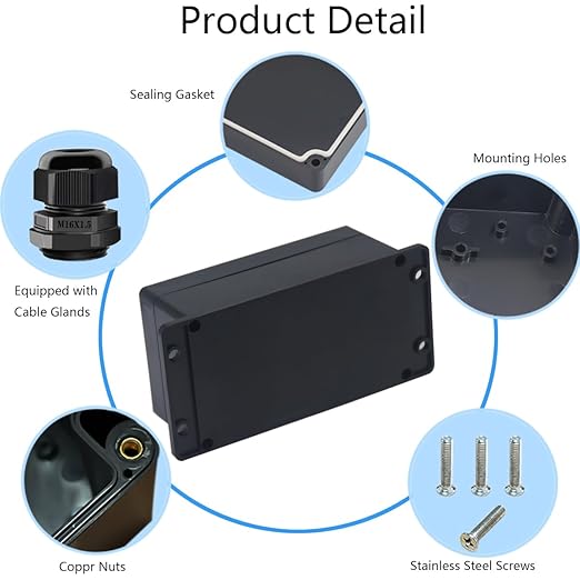 Junction Box IP65 Waterproof ABS Plastic Electrical Project Case Power Junction - Image 5