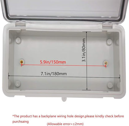 Zulkit 2pcs Junction Box ABS Plastic Dustproof Waterproof IP65 Electrical Boxes - Image 5