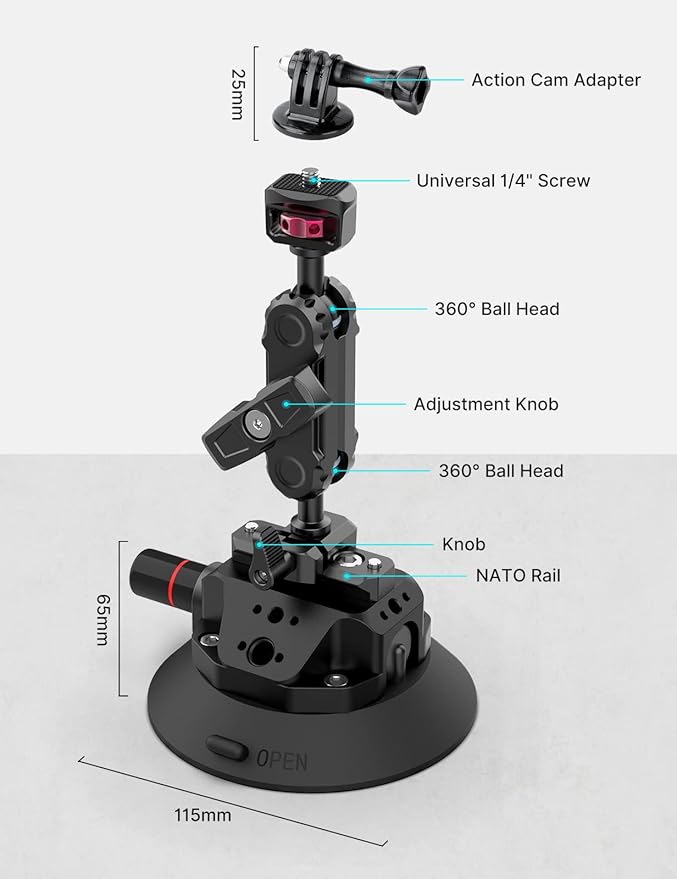 Ulanzi SC-02 Heavy-Duty Suction Cup Mount - Image 6