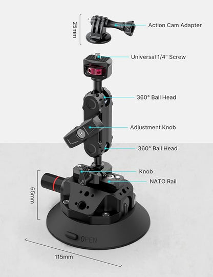 Ulanzi SC-02 Heavy-Duty Suction Cup Mount - Image 6