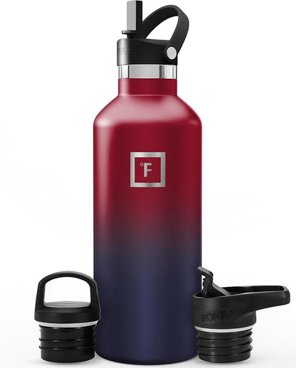 IRON °FLASK Camping & Hiking Hydration Flask - 32 oz Dark Rainbow by IronFlask