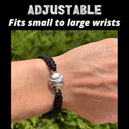 Sportybella - Baseball Bracelet, Baseball Jewelry, Adjustable Braided Baseball - Image 7