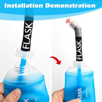 WILDREEDS Replacement Straw for Soft Flask Running Water Bottles for Hiking - Image 5