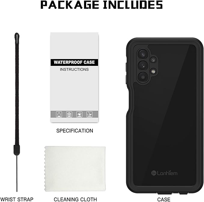 Lanhiem for Samsung Galaxy A32 5G Phone Case, IP68 Waterproof Dustproof Case - Image 8