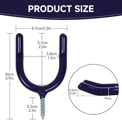 16 Pack Garage Storage System Steel U Hooks - Image 5