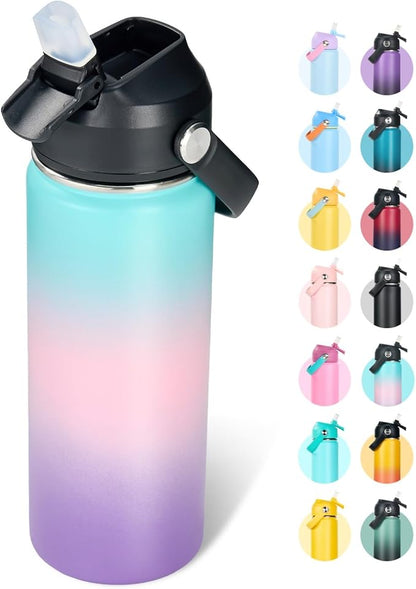 Fijinhom 32oz Insulated Stainless Steel Water Bottle, Wide Mouth Double Wall by Fijinhom