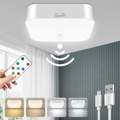 WhitePoplar Motion Sensor Rechargeable Ceiling Light Indoor by WhitePoplar
