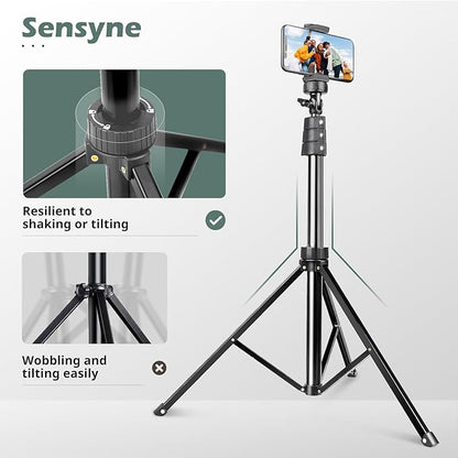 Sensyne 88" Phone Tripod, Selfie Stick Tripod - Image 5