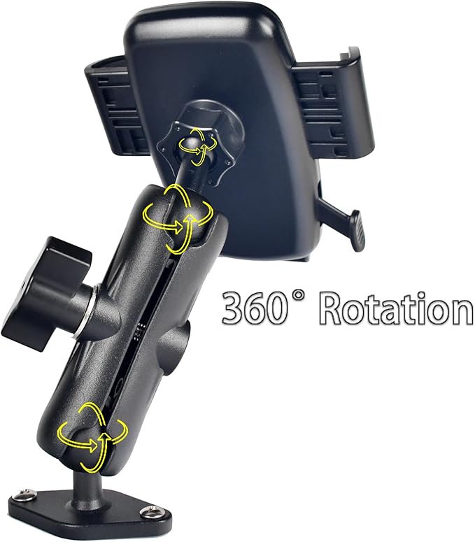 VAUBORTTI 1" Ball Phone Mount – Aluminum Alloy Arm & Base, Double Ball Joint - Image 6