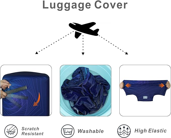 Explore Land Travel Luggage Cover Suitcase Protector Fits 23-26 Inch Case - Image 4