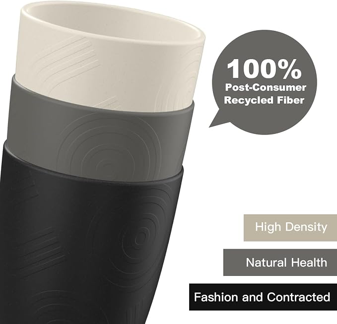 Homienly Premium Wheat Straw Cups Set of 6, Reusable 16oz Water Glasses - Image 4