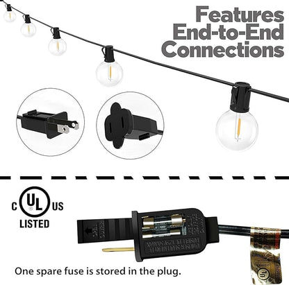 Lampat String Lights, LED 25Ft G40 Globe String Lights - Image 2
