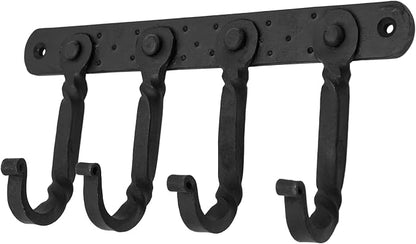 "Mystic Colonial Rustic Cast Iron Wall Mounted Coat Rack by SaKeGa