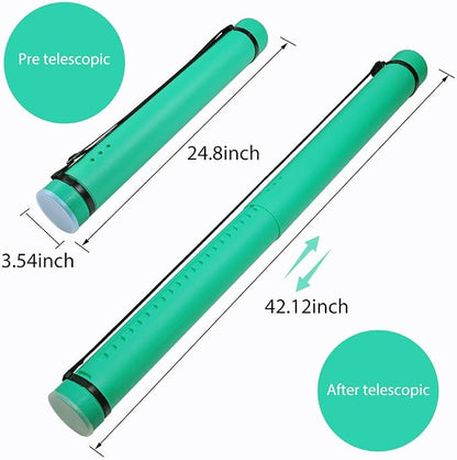 DEWEL Document Tube, Plastic Expanding Poster/Art/Document Storage Tube 24.5 to - Image 2