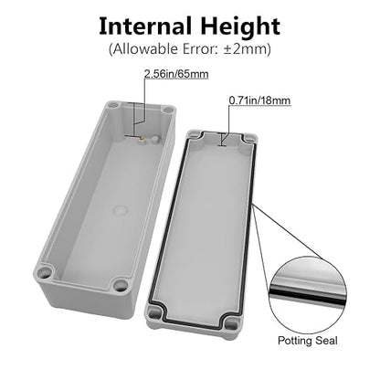 LeMotech IP67 Waterproof Junction Box ABS Plastic Project Box Dustproof - Image 4