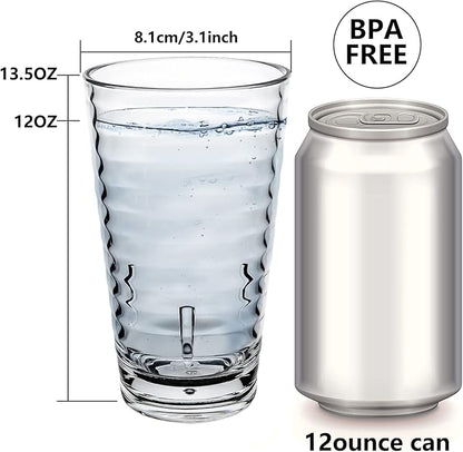 ALIMOTA Plastic Tumblers Cups, Plastic Water Tumbler Drinking Glasses, 13-Ounce - Image 2