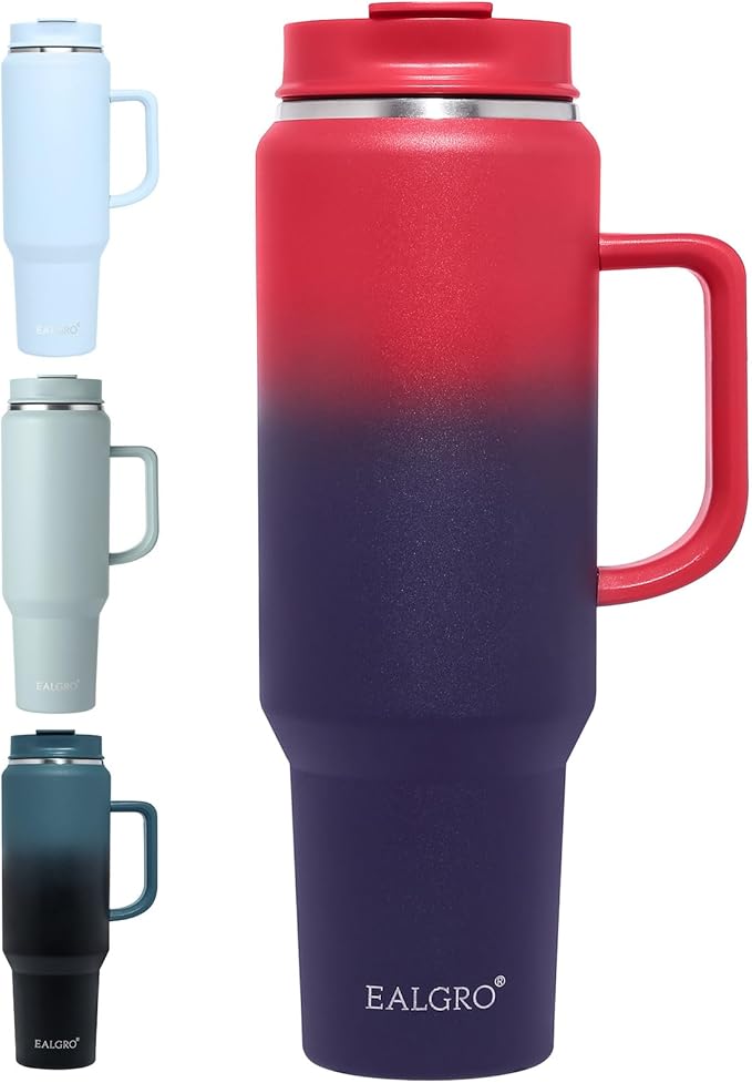 EALGRO 50 oz Tumbler with Handle, Insulated Tumblers with Lid and Straw by EALGRO