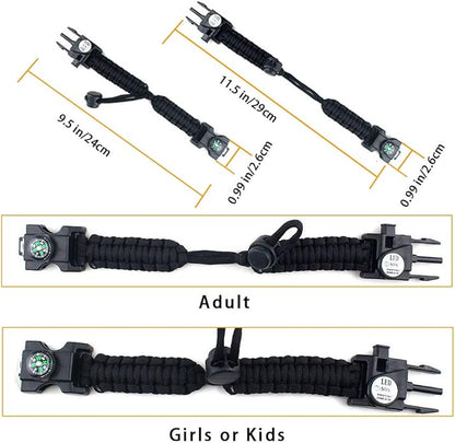 Survival Paracord Bracelet, Fire Starter, Waterproof SOS Light, Adjustable AK87 - Image 6